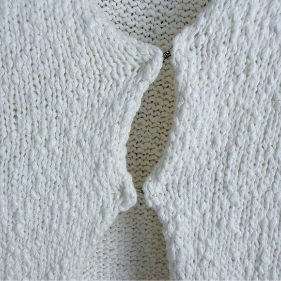 DISSH DION OFF WHITE BOUCLE KNIT VEST M Ivory Textured Boho Minimalist Top - Picture 8 of 12